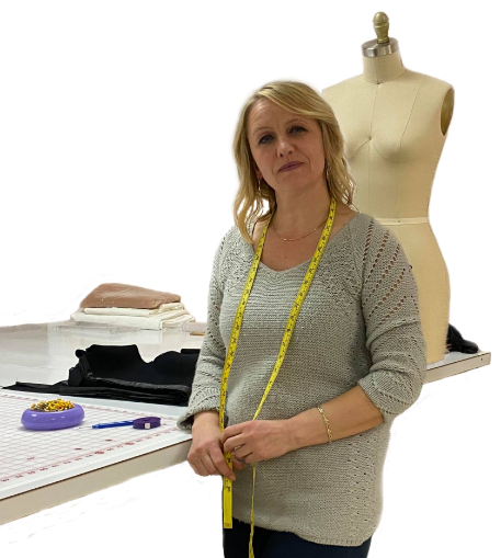 Margaryta, owner and seamstress, in her studio